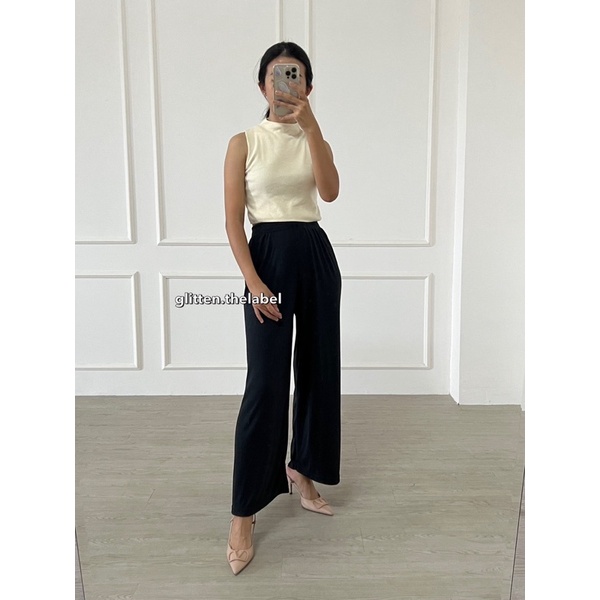 Celana Kulot Rib Knit Panjang / Knit Cullote/ Celana Kulot / Knit Pants