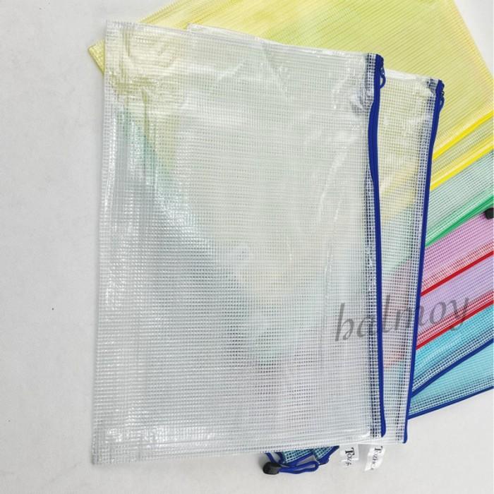 

MAP ZIPPER RESLETING BUKU / DOKUMEN JARING A4 24 X 33 CM ( 12 PCS )