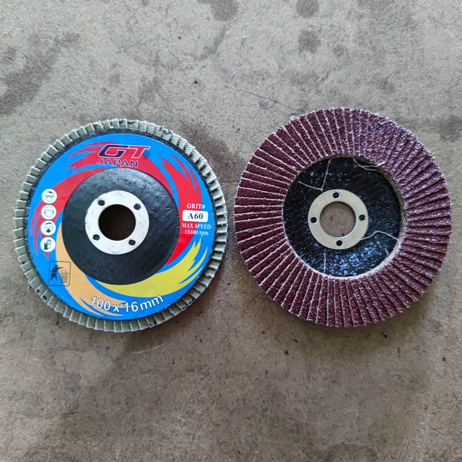 Amplas Susun GT 4 Inch Grid 60 100 120 150 - Mata Gerinda Flap Disc 4&quot;