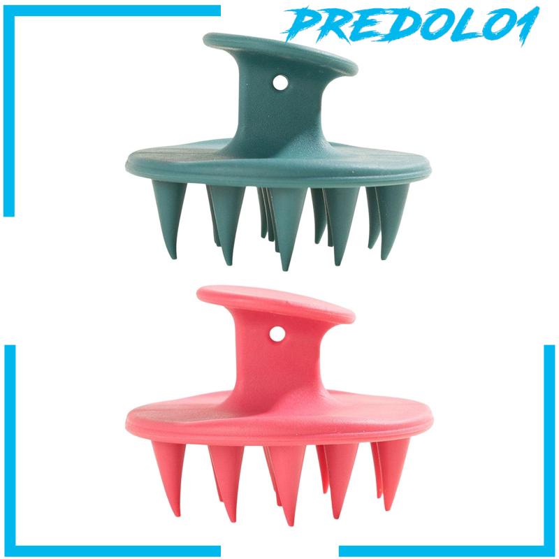[Predolo1] Sikat Keramas Rambut Silikon Scrubber Shower Hair Brush Alat Pembersih Rambut