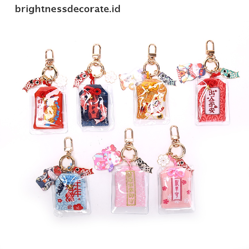 [Birth] 1x Omamori Maneki Neko Penghilang Misfortune Lucky Key Holder Gantungan Kunci Hadiah [ID]