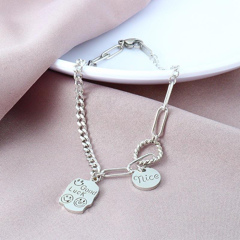 gelang silver good luck titanium asli