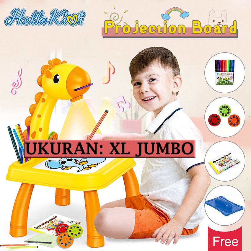 Meja Belajar JUMBO Gambar Meja Gambar Anak Proyektor Meja Belajar Anak meja melukis PROJECTOR PAINTI