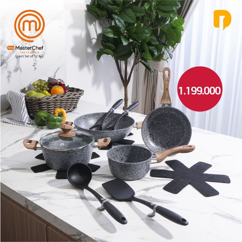 Master Chef Granit Set Panci Master Chef Cookware Set Granit