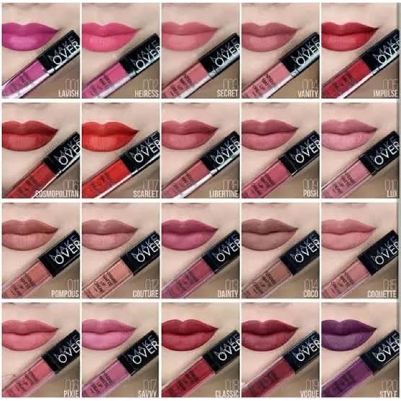 1000%ORIGINAL || MAKE OVER Intense Matte Lip Cream 6,5gr - Lip Cream Lasting 8 Hours Long (Rijek Kemasan)