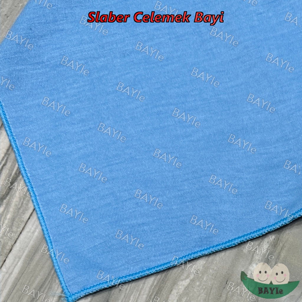 BAYIe - 6 PCS Slaber Slabber BIB Celemek Bayi Anak Model Segitiga POLOS Multifungsi/ Tatakan Air Liur Tadah Iler / Celemek Makan