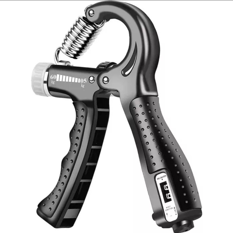 Handgrip Olahraga Otot Tangan Adjustable 5 - 60 Kg Hitung Otomatis - Hand Grip With Counter