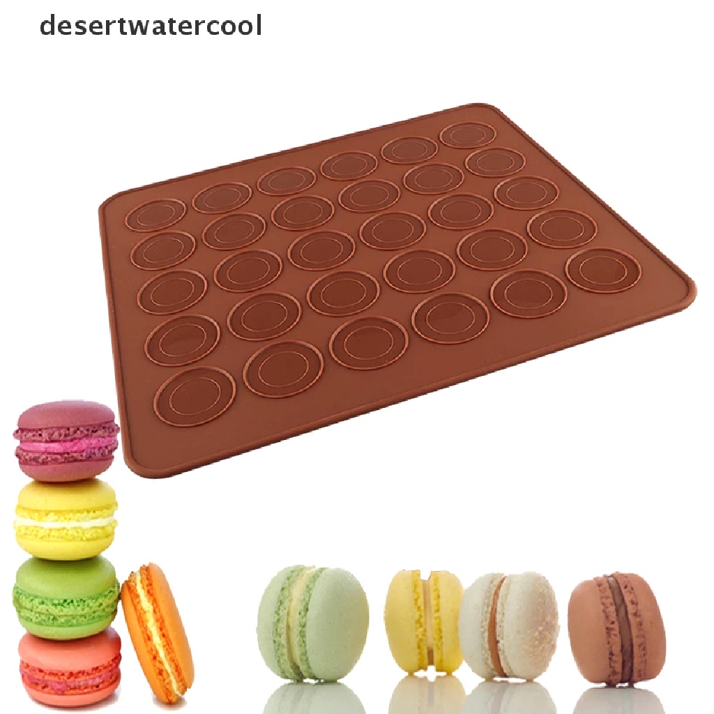 Deid 30rongga Silikon Kue Kering Macaron Macaroon Oven Cetakan Loyang Sheet Mat  Martijn