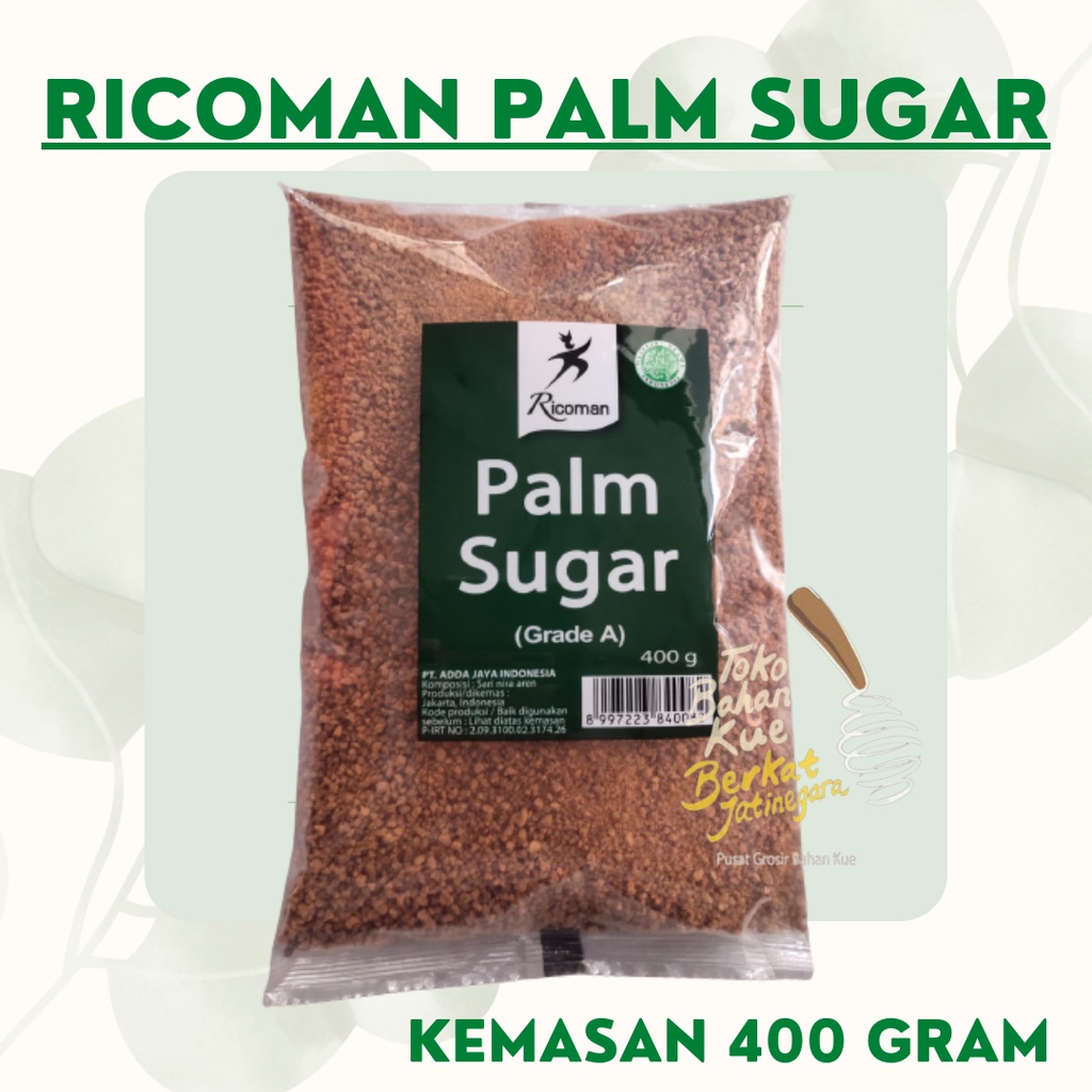 RICOMAN PALM SUGAR / PALM SUGAR KEMASAN 400 GRAM / PCS