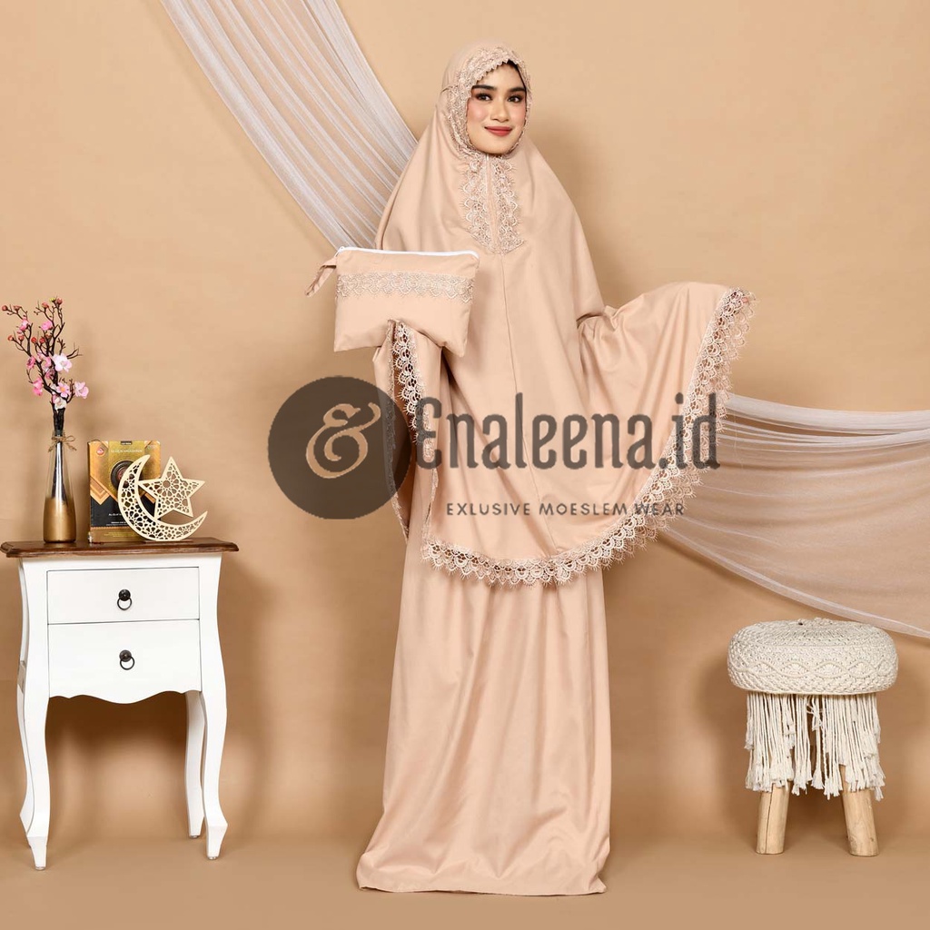 [COD] Mukena Dewasa Travelling Cinta 2in1 Katun Premium