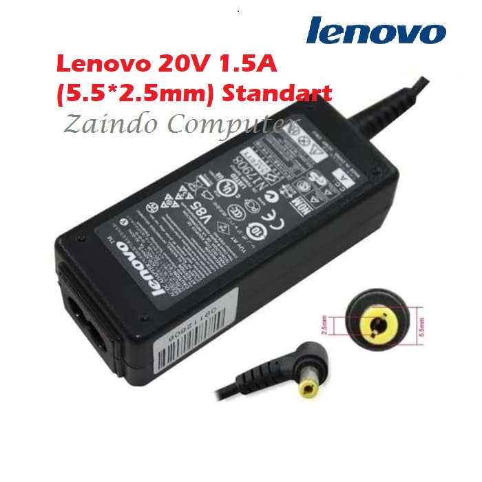 ORIGINAL ADAPTOR LENOVO 20V 1.5A (5.5X2.5mm) IDEAPAD S10 S100 S10-2 S10-3 S10-3c S10-3s S10-3t S10e S12 S9 S9e U150 U160 U260 U460 U460s ORIGINAL