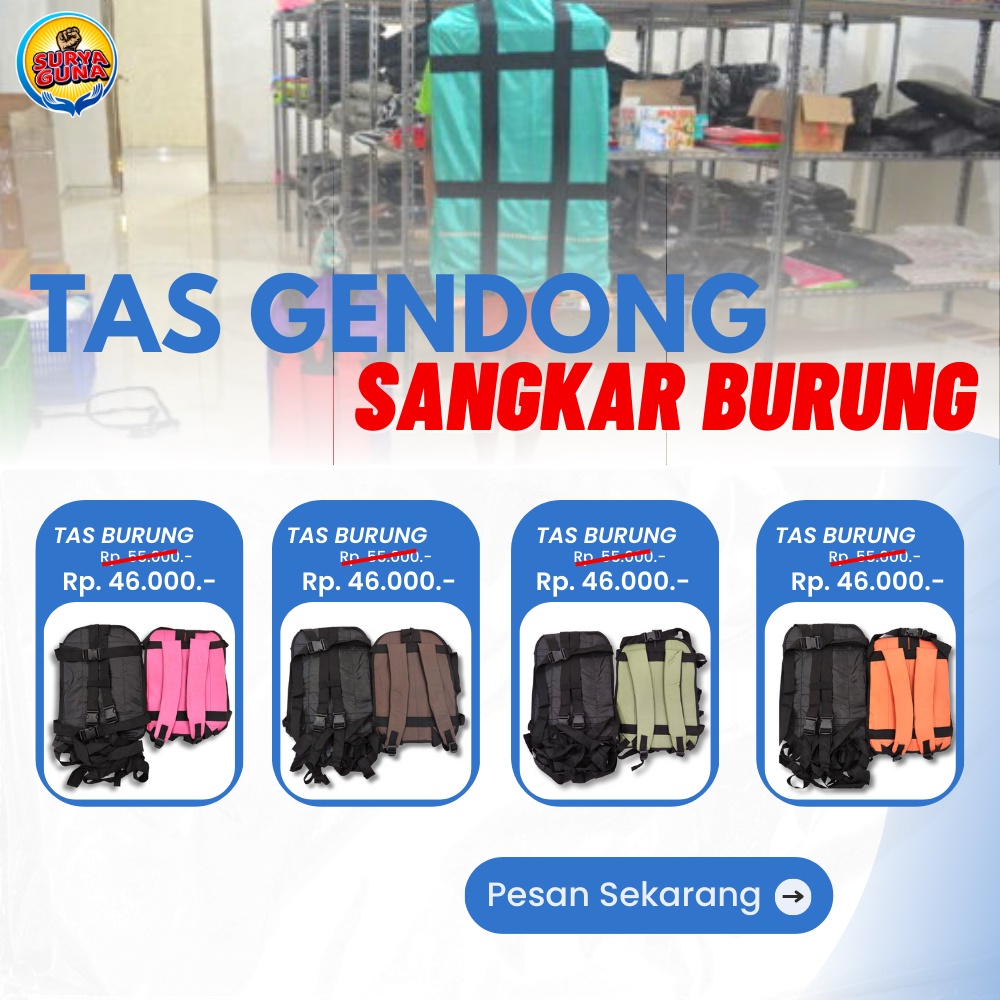 JUAL TAS GENDONG BURUNG HARGA MURAH UNTUK SANGKAR KOTAK,LOVEBIRD,MURAI KUALITAS BAIK SANGAT AMAN UNT