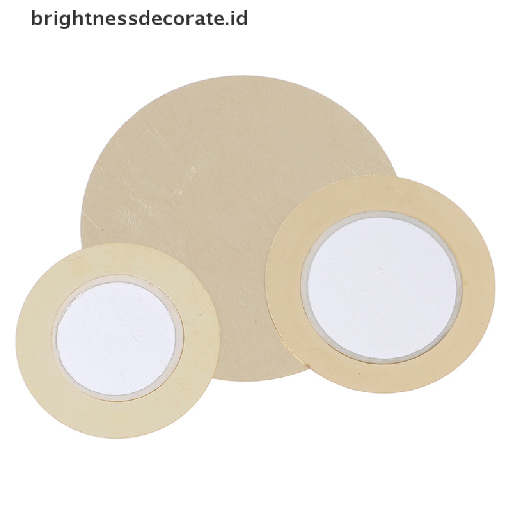[Birth] 10pcs 12-50mm Elemen piezo sounder sensor pad Pemicu Bulat drum disc Tembaga [ID]