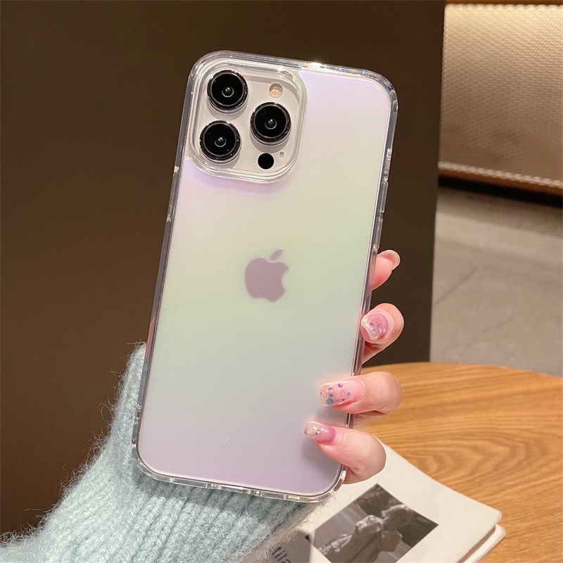 IPHONE Shining Glitter Clean Case Bening Bling Untuk Iphone14 13 Pro Max 11xr Xs8 7 Plus 6S 12 Pro Max Transparan Lembut TPU Shockproof Cover