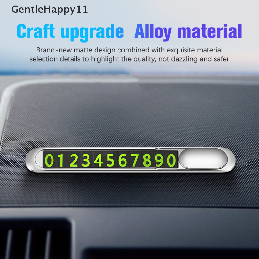 Gentlehappy Luminous Car Kartu Parkir Sementara Car Sticker Hidden Car Auto Phone Number Card Plate Aksesoris Mobil id