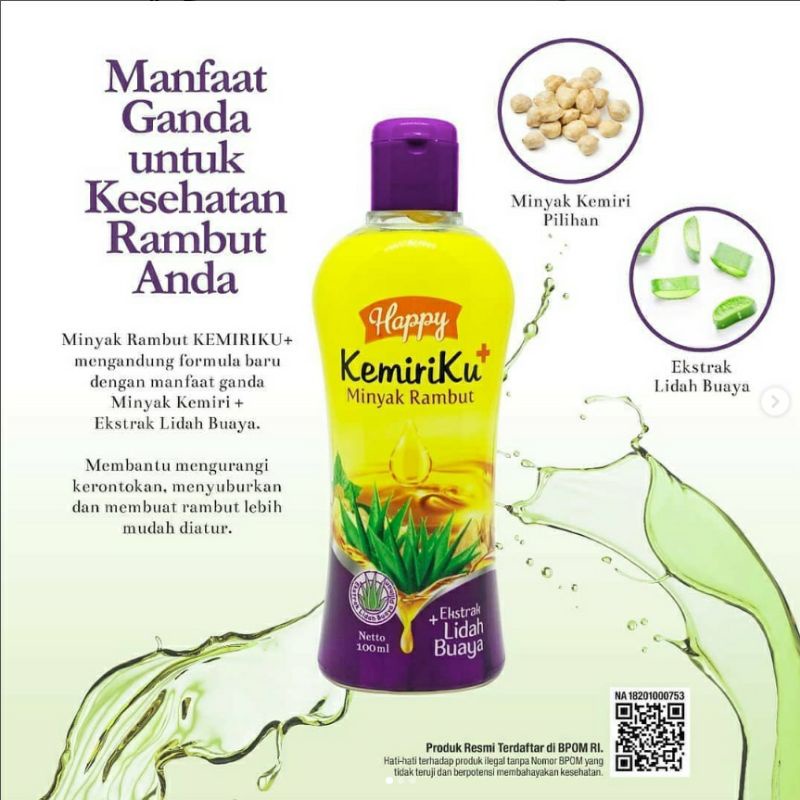 HAPPY MINYAK KEMIRIKU ||PENYUBUR RAMBUR MINYAK RAMBUT IBU BAYI