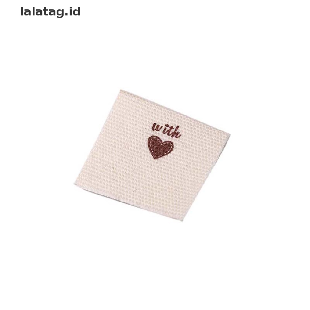 [lalatag] 50pcs Label Tag Handmade Membuat Kain Jahit Kerajinan Tangan Untuk Tas Baju DIY [ID]