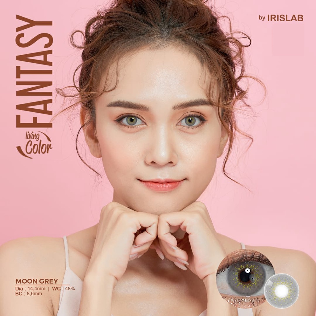 SOFTLENS MINUS DAN NORMAL FANTASY MOON GREY 14.4mm (0.00 sd -6.00) LIVING COLOR GRATIS TEMPAT SOFLEN