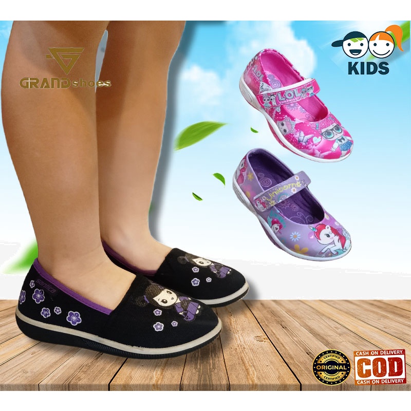 ENTITY SLOP Unicorn LOL Surprise sepatu flat shoes tanpa tali sekolah anak perempuan
