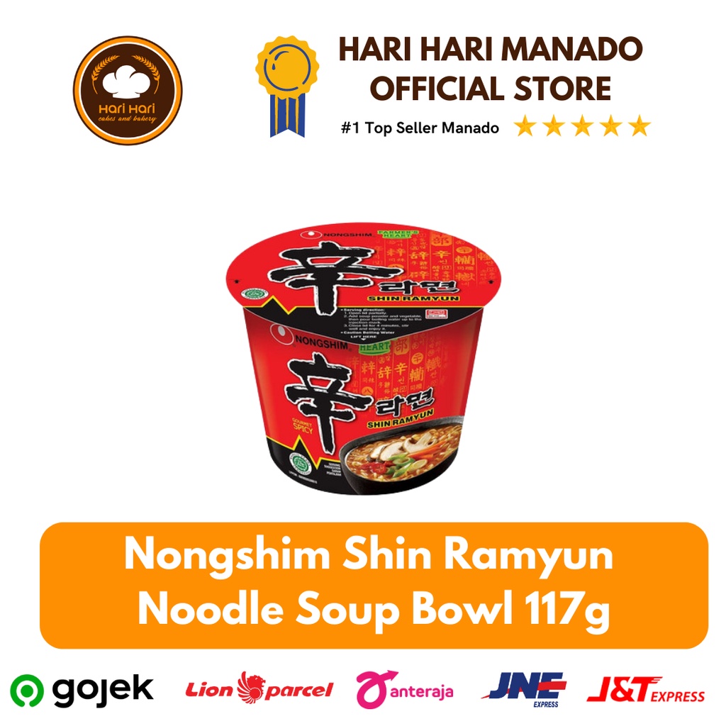 

Mie Cup Nongshim Shin Ramyun Noodle Soup Bowl 117g