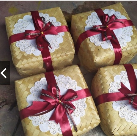 

[ Halodul ] SEPASANG BESEK 25X25 DAN 22X22 | besek bambu hampers kotak hantaran lebaran