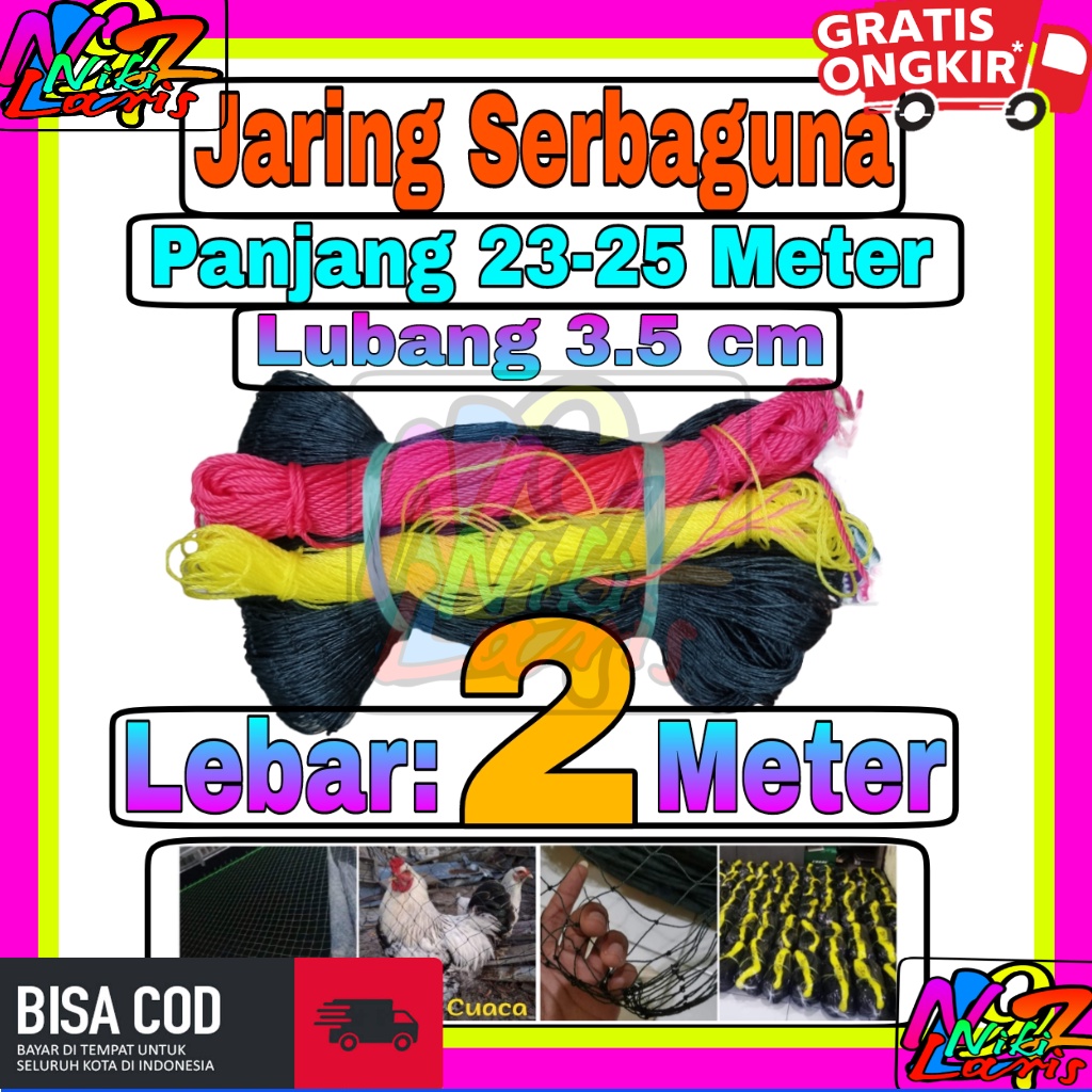 Jaring Pagar Ayam 2 meter / Jaring Serbaguna /Jaring Kandang /Jaring