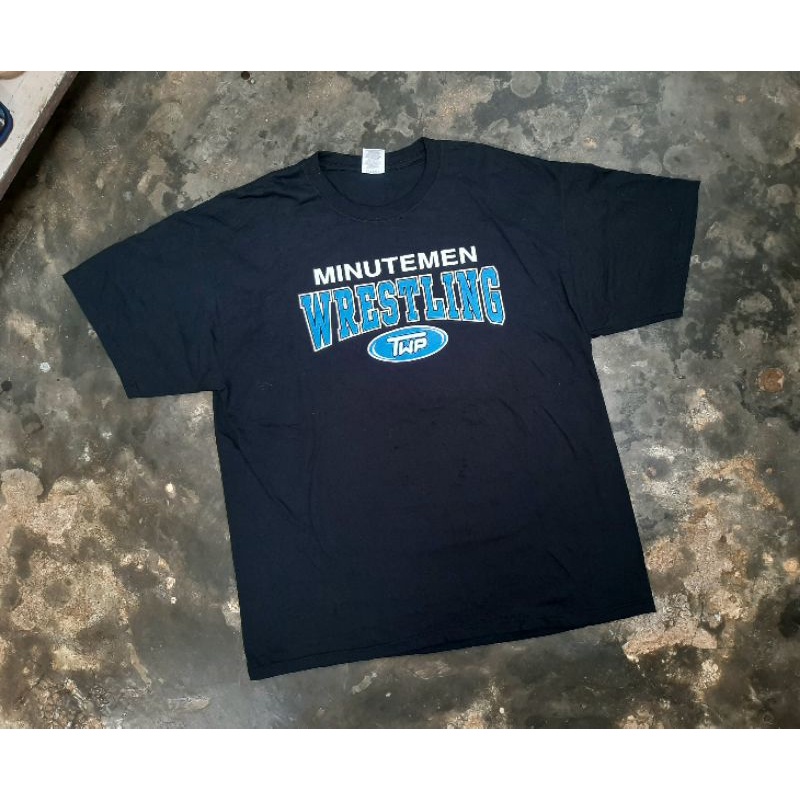 KAOS JERZEES TEE KAOS ART HITAM TWP minutemen WRESTLING