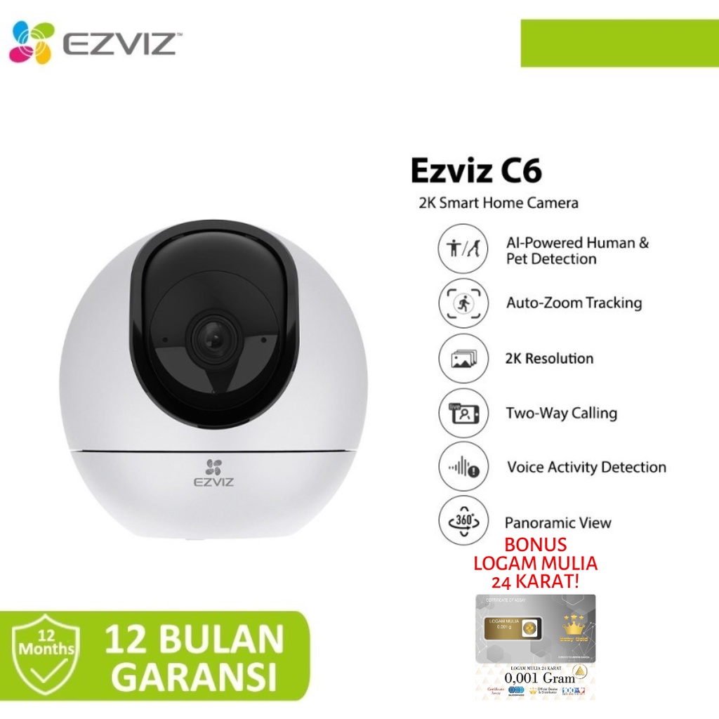 Ezviz C6 4MP 2K Smart IP Cam Pan Tilt Smart Zoom Tracking CCTV