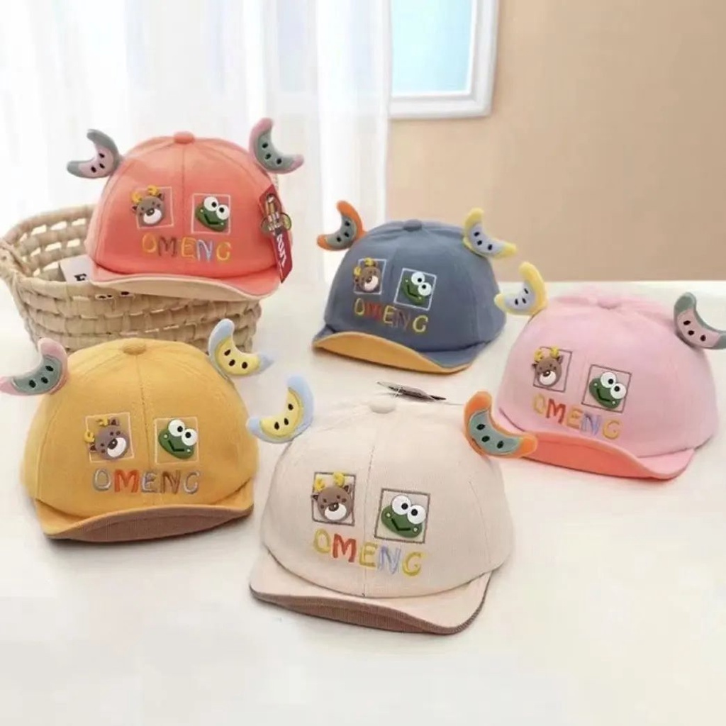 TOPI PET MURAH PET TELINGA SEMANGKA / TOPI PET FROGS/ TOPI ANAK LAKI LAKI PEREMPUAN KARAKTER FASHION A1B2C3