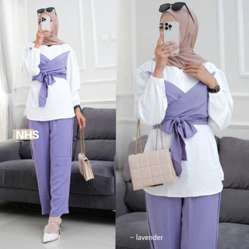 Temy Set crincle setelan
