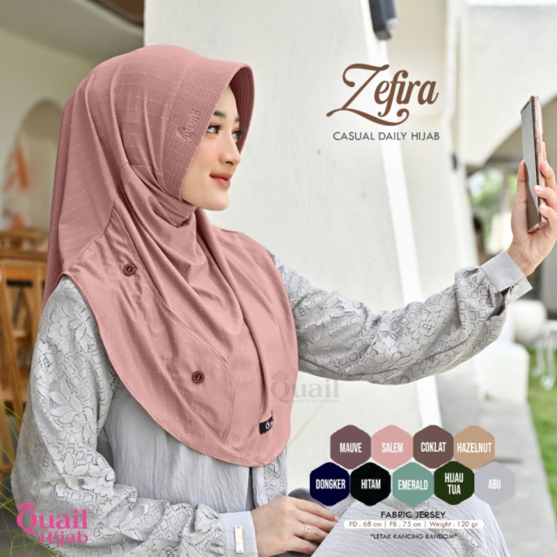 Jilbab Zefira ori Quail Hijab