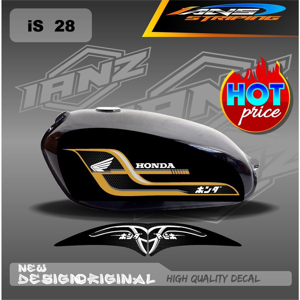 STIKER LIST STRIPING CUSTOM CB100 HOLOGRAM/NON HOLOGRAM IS28