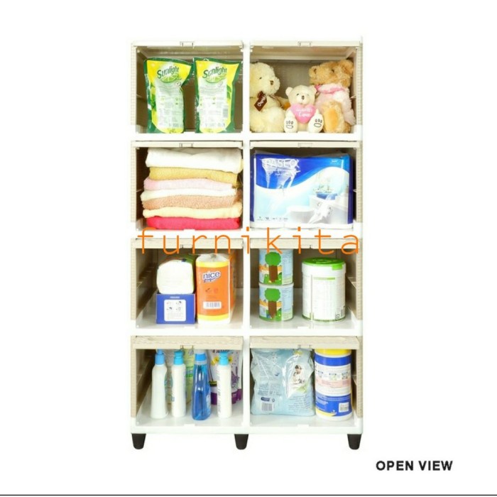 LEMARI PLASTIK CLUB SERBAGUNA SUSUN 4 8 PINTU RAK LEMARI SERBAGUNA