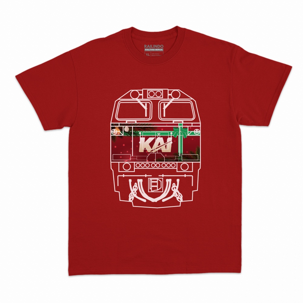 Railindo - Kaos / Baju Dewasa CC206 Special Livery Nataru 2022 - CC206 Nataru 2022 (Mono)