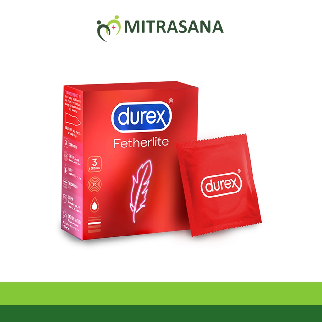 Durex Fetherlite Kondom 3 Pcs - Alat Kontrasepsi