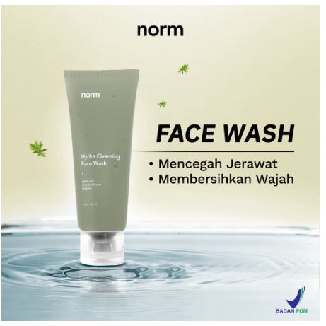 NORM Hydra Cleansing Face Wash I NORM Daily Defense Moisturizer I Skincare Cowok I Perawatan Wajah P