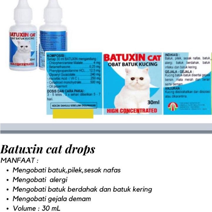 obat batuk kucing batuxin cat
