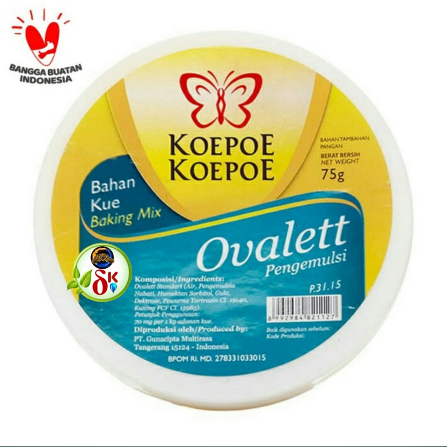 OVALETT KOEPOE KOEPOE 75 Gram Ovalet Kupu kupu Mix pengemulsi Murah