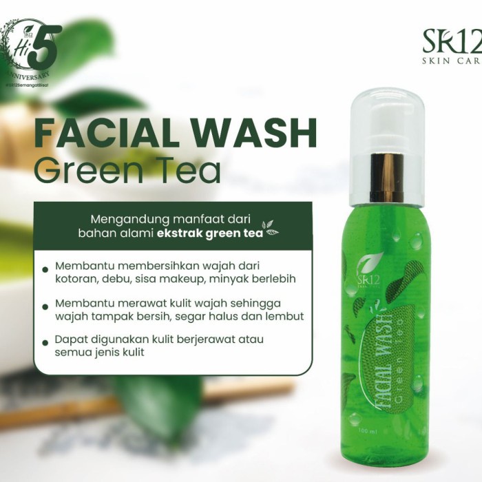 

Terlaris ✨ -Facial Wash Green Tea SR12 Sabun Cair Sabun Muka Herbal Pembersih Waja- 2.1.23