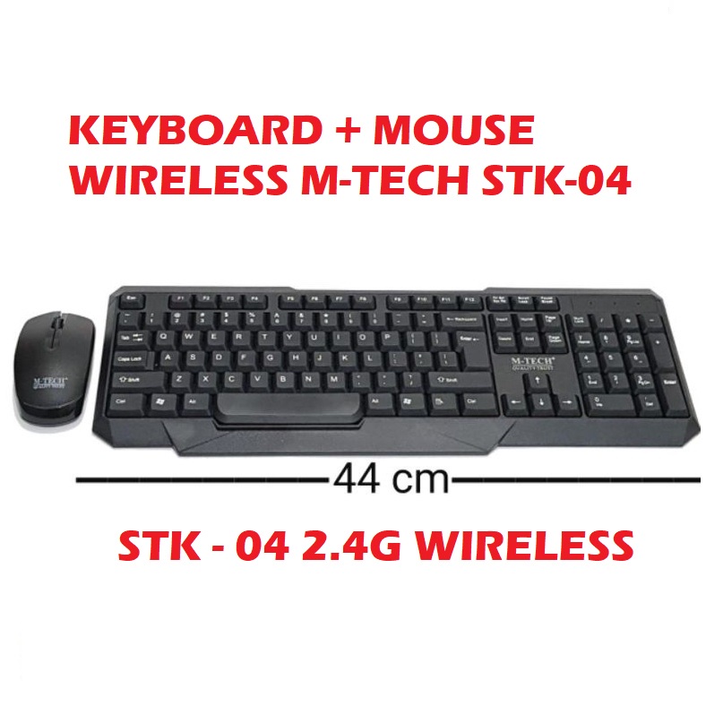 KEYBOARD MOUSE WIRELESS M-TECH STK 04 COMBO MOUSE KEYBOARD WIRELESS COMBO M-TECH STK-04