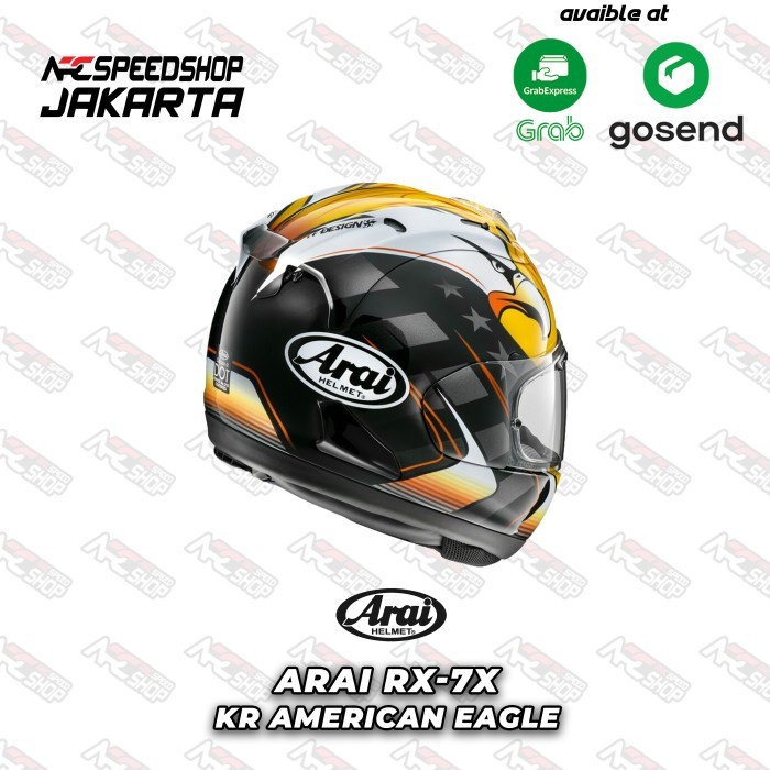 Helm Full Face Arai Rx7X Kr American Eagle +Visor Dark Smoke Arai #Original