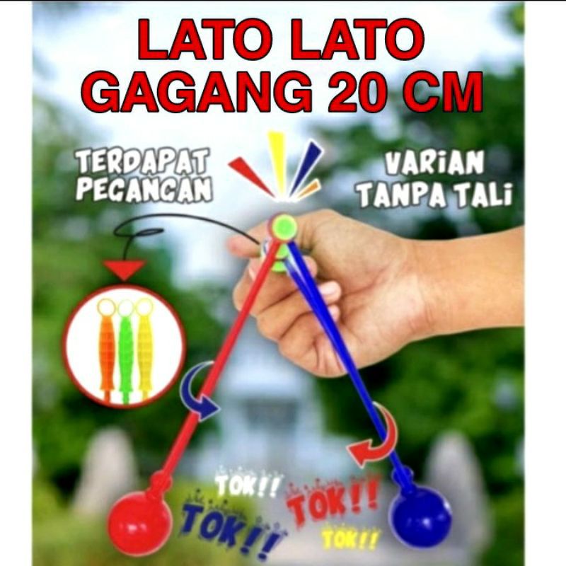 Mainan Lato Lato Gagang Metik Ukuran Besar 20 Cm Etek Etek Otomatis Viral