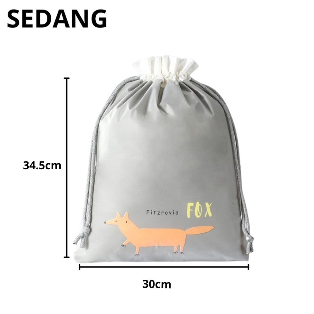 Pouch Travel HMN63 Karakter Hewan Sebaguna Bahan Tebal Organizer Bag Anti Air Tempat Penyimpanan