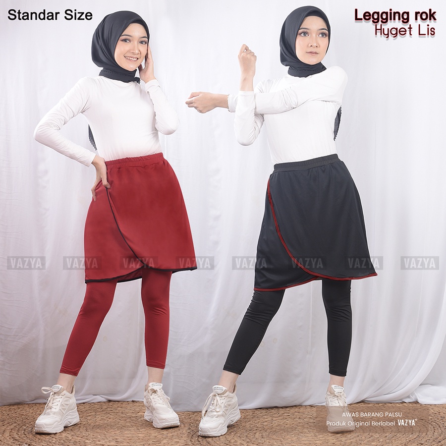 Legging Rok Hyget Lis Jumbo / Legging rok payung cocok buat senam jogging renang fitnes tenis bersep