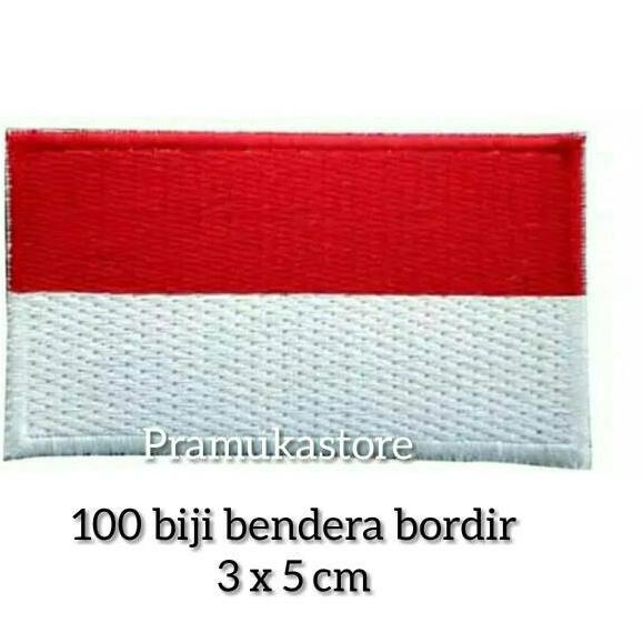 

Terjangkau BENDERA 3x5cm seragam sekolah, 1pack isi 100biji