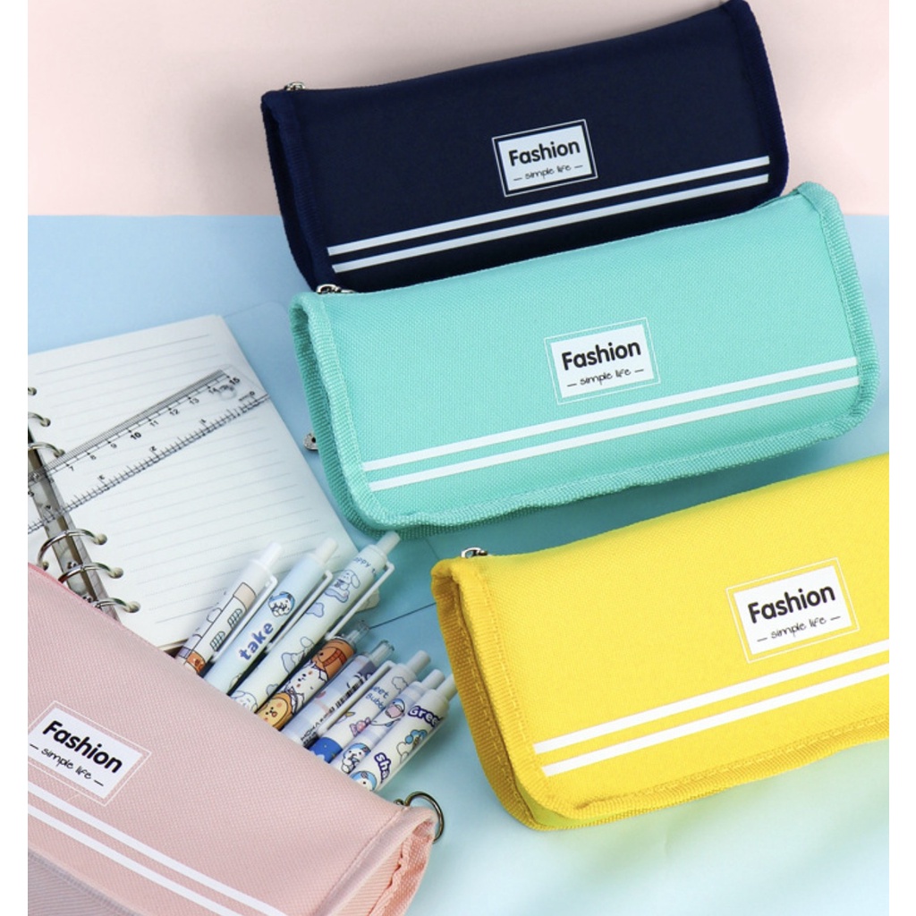 TXS06 Pen Pencil Case Kotak Tempat Pensil FASHION Water Resistant Macaron Color TKM