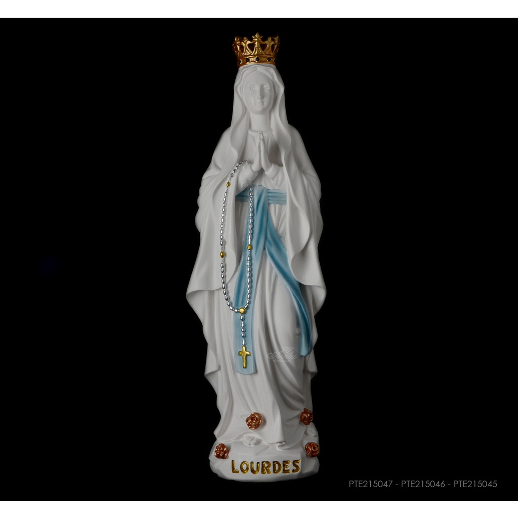 Patung Resin Maria Lourdes Putih  Mahkota