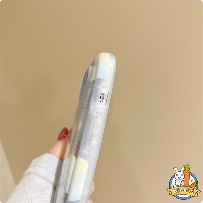 Soft Case Silikon Desain Kelinci Bulan Awan Sabun Tahan Gores Untuk iPhone 14 13 12 11 Pro Max X Xr Xs Max 8 7 6 6s Plus SE 2020