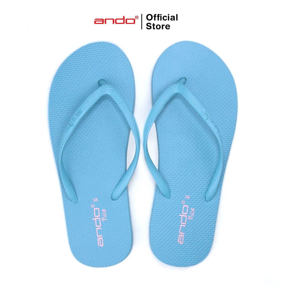 Ando Official Sandal Jepit Nice Wanita Dewasa - Biru Muda