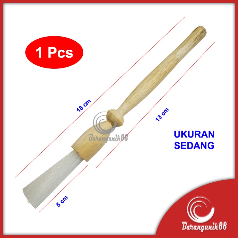 [1 pcs] Kuas Kue Nilon Gagang Kayu Serba Guna Merek Kuda 2002 1/2 inch 1 inch